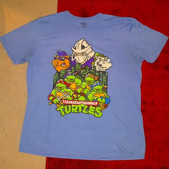 TMNT Other - Teenage mutant ninja turtles 8-bit graphic tee XL
